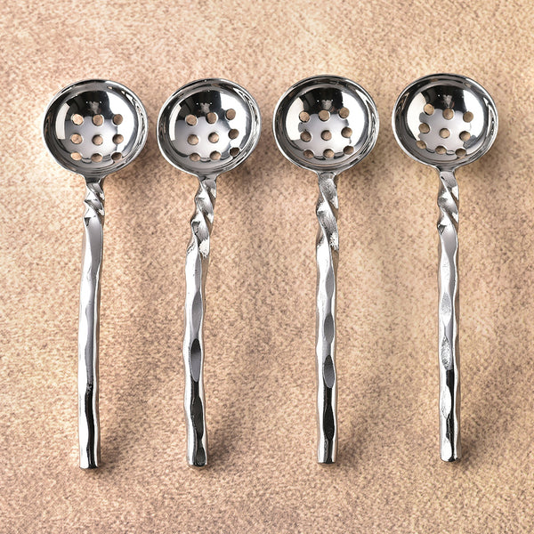 Helix Hammered Olive Spoon 4 Pcs. Set