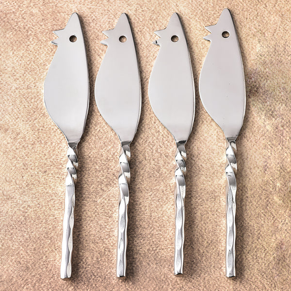Helix Hammered Ratoncito Cheese Knife 4 Pcs. Set