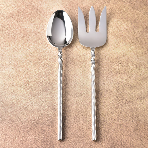 Helix Hammered Salad Server 2 Pcs. Set