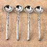 Helix Hammered Sugar Spoon Set – 4 Piece Stainless Steel Sugar Spoons