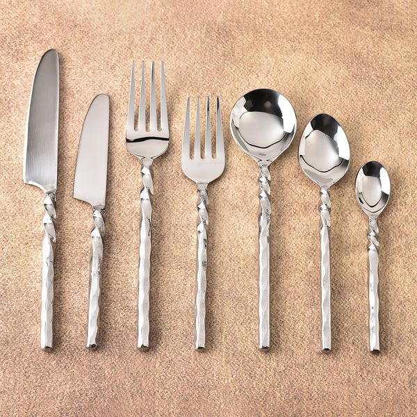 Helix Hammered Cutlery 7 Pcs. Set