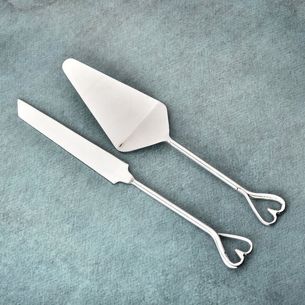 Amora Polished Cake Server 2 Pcs. Set