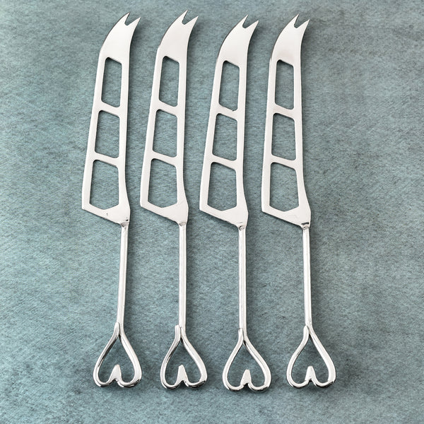 Amora Polished Soft Cheese Knife 4 Pcs. Set
