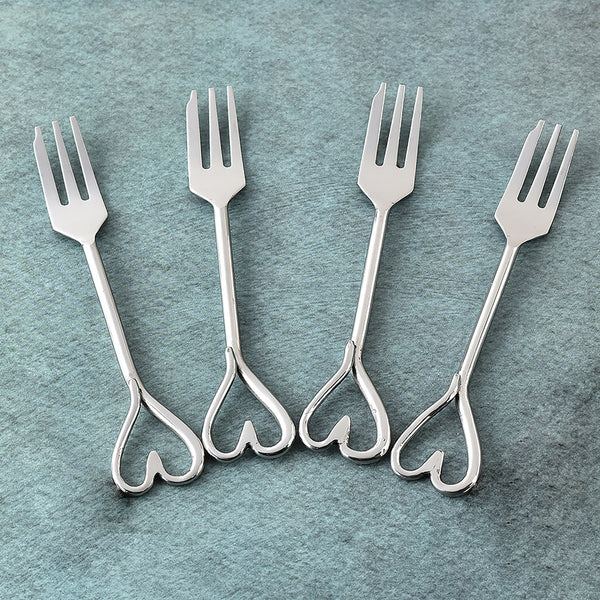 Amora Polished Cake Fork 4 Pcs. Set