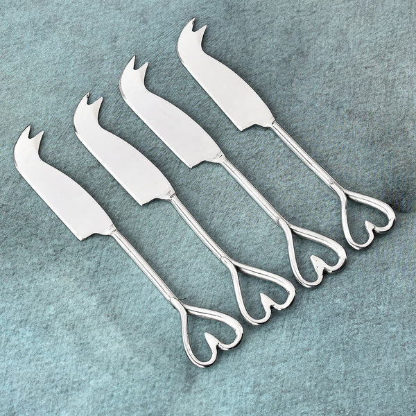 Amora Polished Traditional Cheese Knife 4 Pcs. Set
