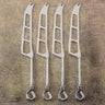 Gilded Helical Hammered Cheese Knife Set – 4 Piece Stainless Steel Soft Cheese Knives