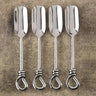 Gilded Helical Hammered Cheese Scoop Set – 4 Piece Stainless Steel Scoops for Stilton & Soft Cheese