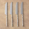 Helix Hammered Steak Knife Set – 4 Piece Stainless Steel Steak Knives