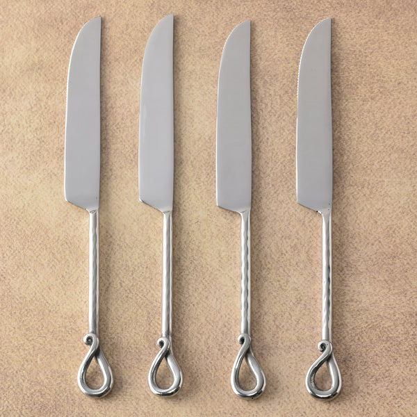 Twirl Hammered Steak Knife 4 Pcs. Set