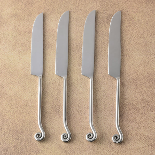 Whorl Polished Steak Knife 4 Pcs. Set
