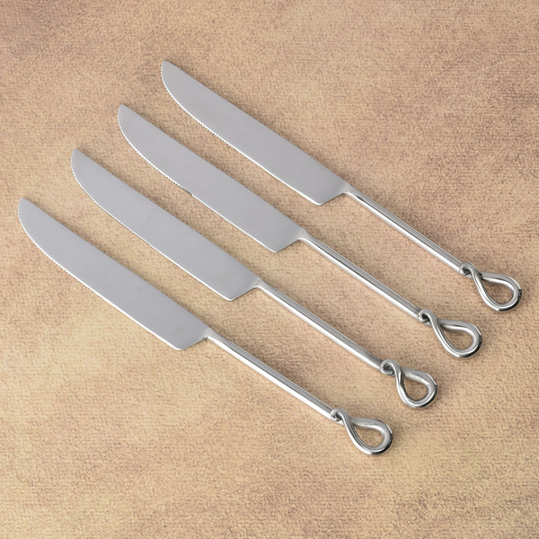 Twirl Polished Steak Knife 4 Pcs. Set