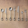 Polished Gilded Helical Cutlery Set – 7 Piece Stainless Steel Tableware