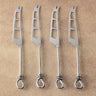 Polished Gilded Helical Soft Cheese Knife Set – 4 Piece Stainless Steel Set