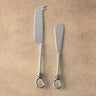 Polished Gilded Helical Traditional Cheese Knife & Butter Spreader Set – 2 Piece Stainless Steel set