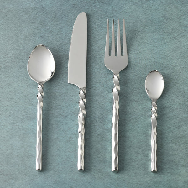 Helix Hammered Cutlery 4 Pcs. Set