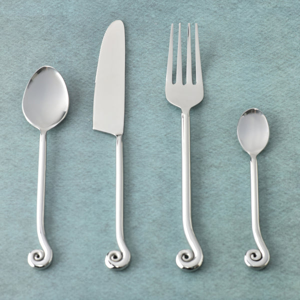 Whorl Polished Cutlery 4 Pcs. Set