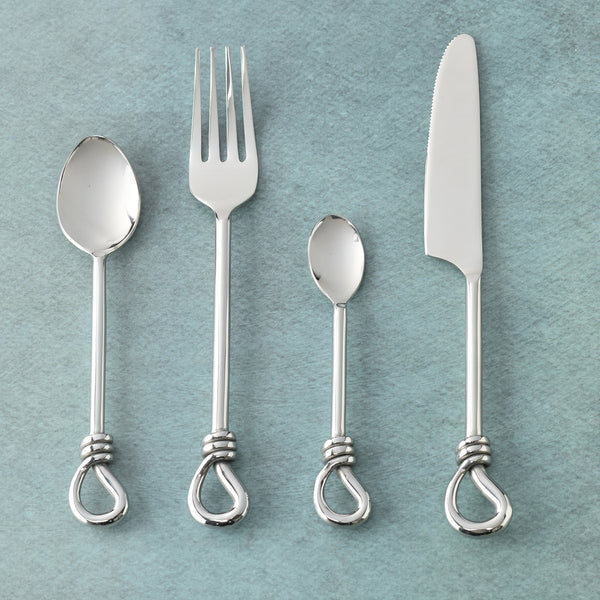Gilded Helical Polished Cutlery 4 Pcs. Set