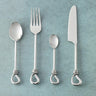 Polished Gilded Helical Cutlery Set – 4 Piece Stainless Steel Tableware