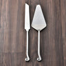 Whorl Hammered Cake Cutting Set – 2 Piece Stainless Steel Cake Knife & Server for Dessert Serving