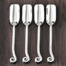 Whorl Hammered Cheese Board Scoop Set – 4 Piece Stainless Steel Stilton Cheese Scoops for Serving Use