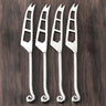 Whorl Hammered Soft Cheese Knife Set – 4 Piece Stainless Steel Cheese Knives for Soft Cheese & Cheese Board Use