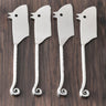 Whorl Hammered Rectangular Cheese Knife Set – 4 Piece Stainless Steel Cheese Serving Knives