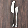 Whorl Hammered Traditional Cheese Knife & Butter Spreader Set – 2 Piece Stainless Steel Cheese Serving Tools