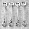 Twirl Hammered Salt Spoon Set – 4 Piece Stainless Steel Salt Spoons
