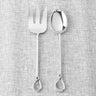Twirl Hammered Salad Server Set – 2 Piece Stainless Steel Salad Spoon and Fork
