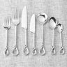Twirl Hammered Cutlery Set – 7 Piece Stainless Steel Dinner Set (Dinner Knife, Dessert Knife, Dinner Fork, Dessert Fork, Soup Spoon, Dinner Spoon and Coffee Spoon)