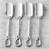 Twirl Hammered Stilton Cheese Scoop Set – 4 Piece Stainless Steel Cheese Scoops