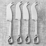 Twirl Hammered Traditional Cheese Knife Set – 4 Piece Stainless Steel Cheese Knives