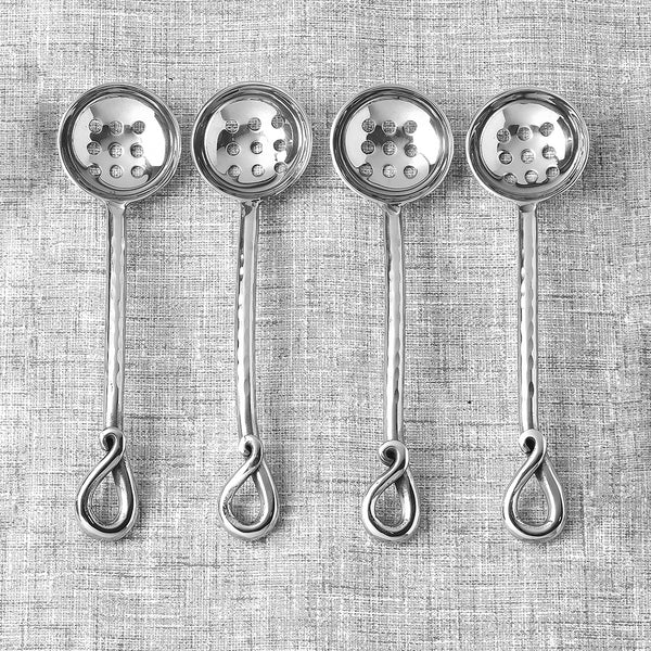 Twirl Hammered Olive Spoon 4 Pcs. Set