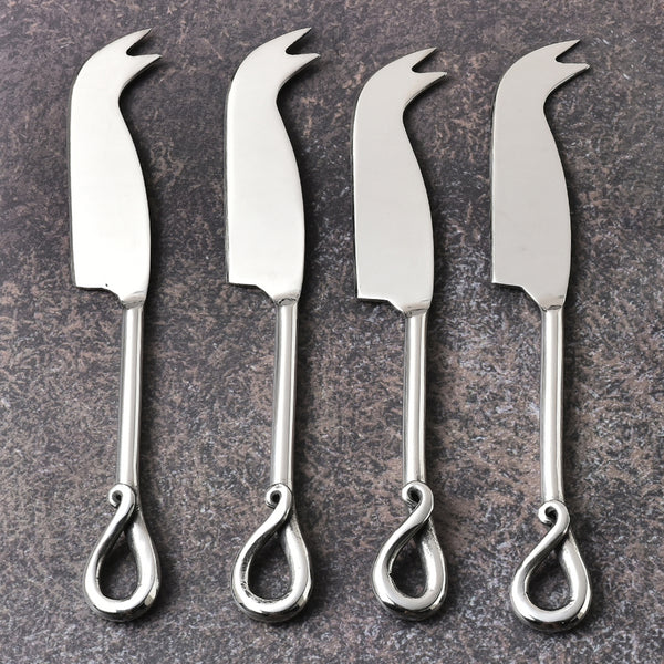 Twirl Polished Traditional Cheese Knife 4 Pcs. Set