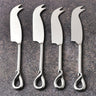 Twirl Polished Traditional Cheese Knife Set – 4 Piece Stainless Steel Cheese Knives
