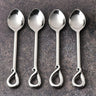 Twirl Polished Teaspoon Set – 4 Piece Stainless Steel Tea Spoons