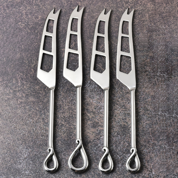 Twirl Polished Soft Cheese Knife 4 Pcs. Set