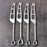 Twirl Polished Soft Cheese Knife Set – 4 Piece Stainless Steel Cheese Knives