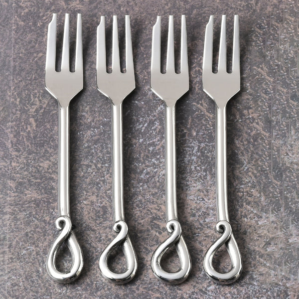 Twirl Polished Cake Fork 4 Pcs. Set