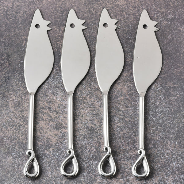 Twirl Polished RatoncitoCheese Knife 4 Pcs. Set