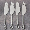 Twirl Polished Ratoncito Cheese Knife Set – 4 Piece Stainless Steel Cheese Knives