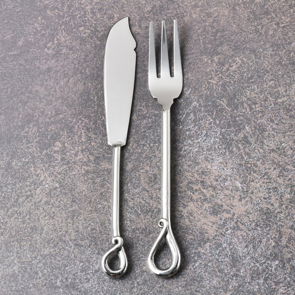 Twirl Polished Fish Fork & Fish Knife 2 Pcs. Set
