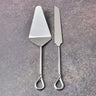 Twirl Polished Cake Server Set – 2 Piece Stainless Steel Cake Knife and Server