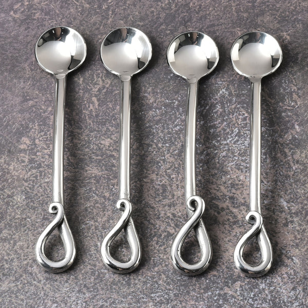 Twirl Polished Salt Spoon 4 Pcs. Set