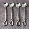 Twirl Polished Salt Spoon Set – 4 Piece Stainless Steel Salt Spoons