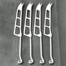 Whorl Polished Soft Cheese Knife Set – 4 Piece Stainless Steel Cheese Knives for Soft Cheese Use