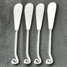 Whorl Polished Butter Knife & Spreader Set – 4 Piece Stainless Steel Table Spreaders