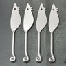 Whorl Polished Cheese Knife Set – 4 Piece Stainless Steel Ratoncito Cheese Knives