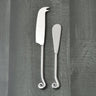 Whorl Polished Cheese Knife Duo – 2 Piece Stainless Steel Traditional Knife & Butter Spreader
