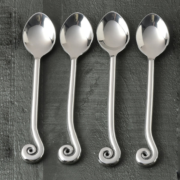 Whorl Polished  Tea Spoon 4 Pcs. Set